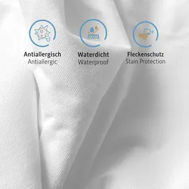 Komfortec Matratzenschoner 2er-Set 140 x 200 cm weiß