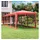 vidaXL Partyzelt 3 x 12 m inkl. 10 Seitenteile Rot
