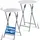CASARIA Stehtisch 2er Set klappbar Höhe 110 cm Ø 60 cm rund weiß