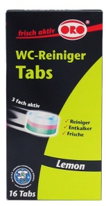 ORO®-fresh WC-Reiniger Tabs, Entfernen unangenehme Ablagerungen, 1 Packung = 16 x 25 g Tablette