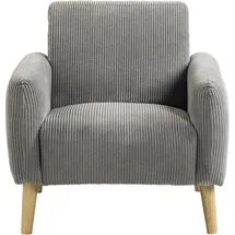 Atlantic Home Collection Sessel Moby Cord 0 x 0 x 0 cm Grau