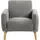 Atlantic Home Collection Sessel Moby Cord 0 x 0 x 0 cm Grau