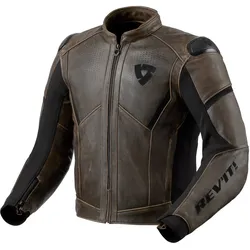Revit Parallax Motorrad Lederjacke, schwarz-braun, Größe 46 für Männer