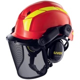 Uvex 9772 9774238 Forstschutzhelm Rot