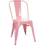 HJH Office Mid.you Stuhl, Rosa, Metall, konisch, 44x84x54 cm, stapelbar, Esszimmer, Stühle, Esszimmerstühle, Vierfußstühle