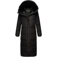 Navahoo Damen Steppmantel langer Wintermantel warm Anorak gefüttert Teddyfell abnehmbarer Kunstfellkragen & Kapuze Hingucker