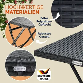 CASARIA Klapptisch 65 x 65 x 73 cm Schwarz