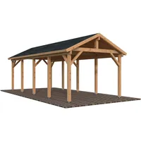 Palmako Carport Robert 23,1 m2 - hellbraun tauchgrundiert