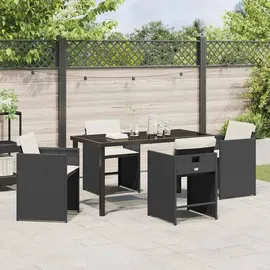 vidaXL Garten Essgruppe 5-tlg. Schwarz