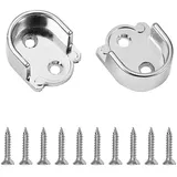 INCREWAY Flansch Halterung, 2 Stück 25 mm Zinklegierung Kleiderstange Flansch Sockel Schrankrohrlager Kleiderstangen-Halterung mit Schraube