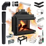 Rechter Kamin-Einsatz KRATKI SIMPLE 8kW Schließset