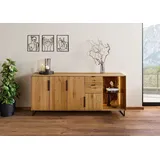 MASSIVMOEBEL24.DE Sideboard 180 x 43 x 79 cm Braun