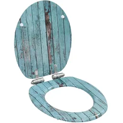 vidaXL Toilettensitz mit Soft-Close-Deckel MDF Altholz-Design