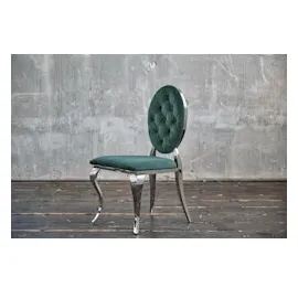 KAWOLA Stuhl LINDA Esszimmerstuhl Barock Velvet grün