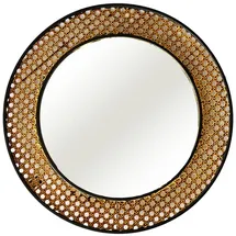 Mojawo Runder Wandspiegel Gold Schwarz-m66285-rund