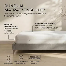 Homescapes Matratzenschoner 140 x 200 cm Wasserdicht/Allergikergeeignet
