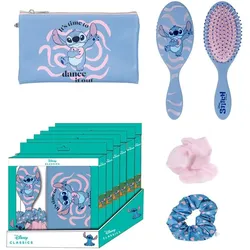 Haarstyling-Set Stitch-Style mit Bürste, Tasche & Scrunchies