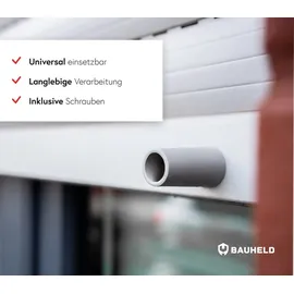 BAUHELD Rolladenstopper 40mm Offen 8 Stück Hellgrau