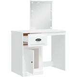 vidaXL Schminktisch mit LED-Leuchten Weiß 90x42x132,5 cm
