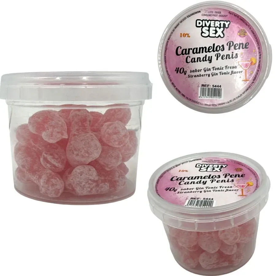 DIABLO PICANTE  20 Penisbonbons mit Gin-Tonic-Geschmack
