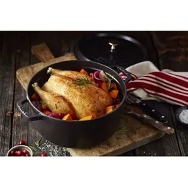 Staub Cocotte 26 cm rund schwarz