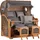 Mr. Deko Strandkorb Düne Grande Bullauge Teak PE Grey Dessin 544
