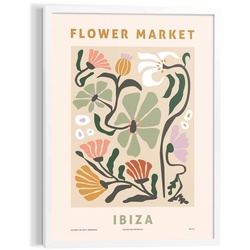 Reinders Wandbild 50 x 70 cm Ibiza Flowers Holz Bunt