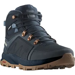 Wanderschuh SALOMON "OUTCHILL THINSULATETM CLIMASALOMONTM WATERPROOF", Gr. 40, grau (carbon), Synthetik, Textil, sportlich, Schuhe, wasserdicht