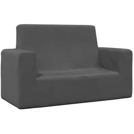 vidaXL Kindersofa 2-Sitzer Anthrazit Weich Plüsch vidaXL