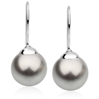 Nenalina Ohrringe Ohrhänger Synthetische Perle 925 Silber (Farbe: Silber)