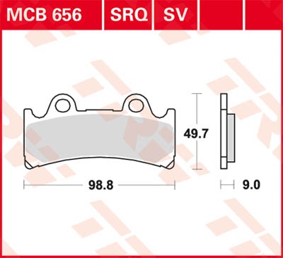 TRW Lucas Racing oppervlak MCB656SRQ