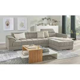 Uno Eckcouch Mikrofaser 3-Sitzer Grau