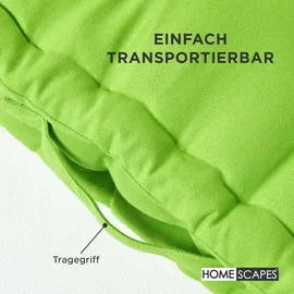 Homescapes Sitzkissen Grün, 50 X 50 cm, - Homescapes