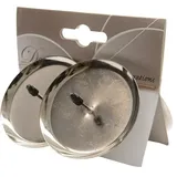Decoris Adventskranzkerzenhalter Metall Ø 6 cm 4 Stück silber