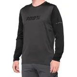 100% Ridecamp Long Sleeve Jersey - Black/Charcoal M