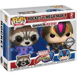 Funko Pop! Marvel vs. Capcom: Rocket vs. Mega Man X Vinyl Bobble-Head 2er Pack