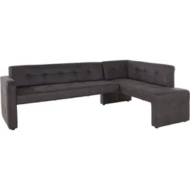 exxpo - sofa fashion Barista 197 x 82 x 265 cm Luxus-Microfaser langer Schenkel links elephant