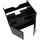 Mendler Waschbeckenunterschrank 59,0 x 48,0 x 46,0 cm Schwarz