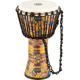 Meinl Percussion 20cm Rope Tuned Travel Series Djembe Trommel - Musikinstrument für Kinder und Erwachsene - Kenyan Quilt (PADJ2-S-F)