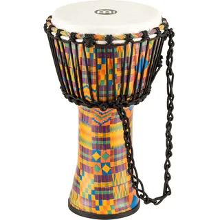 Meinl Percussion 20cm Rope Tuned Travel Series Djembe Trommel - Musikinstrument für Kinder und Erwachsene - Kenyan Quilt (PADJ2-S-F)