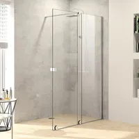 Hüppe Xtensa pure Walk-In Gleittür mit festem Segment, Breite:120cm,
