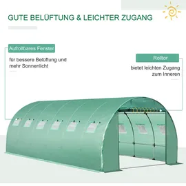 Outsunny Polyethylenfolie,, Grün, Kunststoff, 200x200x600 cm, Gartenzubehör, Hochbeete
