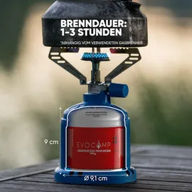 evocamp 8x Propan Butan Gaskartusche 190g Stechgaskartusche für Gaskocher