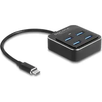 DeLock 64191 USB-C® USB 3.2 Gen 1) Multiport Hub Schwarz