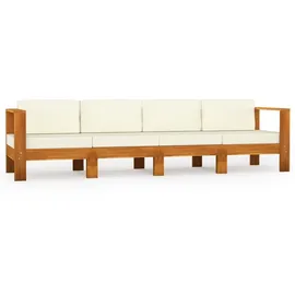 vidaXL Akazie Loungesofa cremeweiß