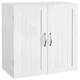 Yaheetech Hängeschrank mit 2 Türen, Badschrank, Küchenschrank, Wandschrank, Medizinschrank, Weiß