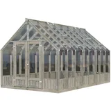 Palmako Emilia Gewächshaus Sicherheitsglas 4 mm Grau 13,8 m2