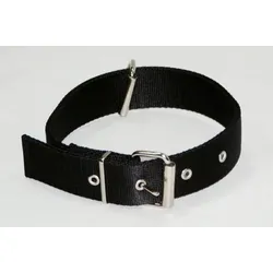 DINGO Polypropylen Gurtband-Halsband 4,0cm x 70cm, schwarz - starkes Hundehalsband