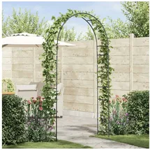 vidaXL Gartenbogen Floral 115 x 37 x 231 cm Schwarz