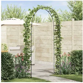 vidaXL Gartenbogen Floral 115 x 37 x 231 cm Schwarz